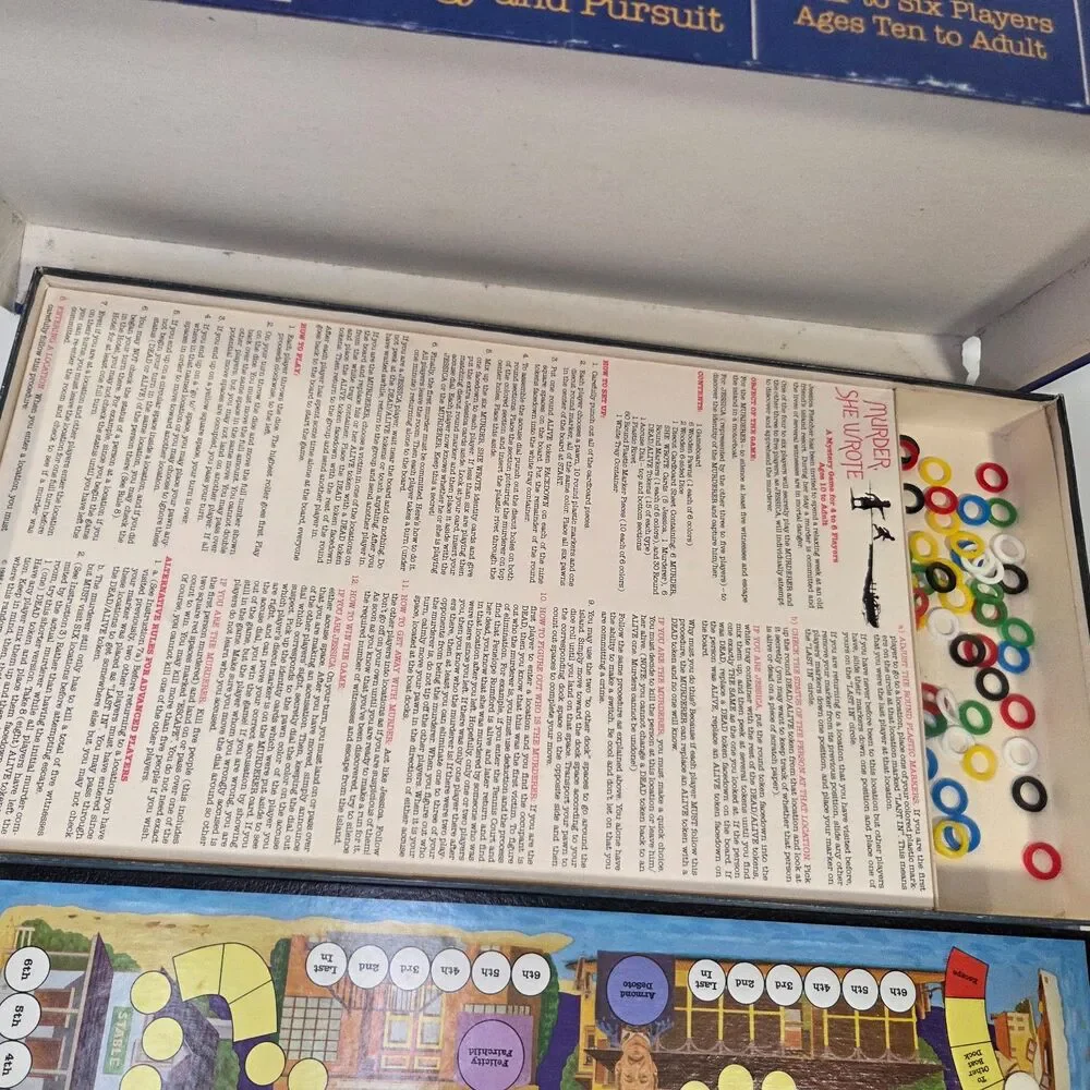 1985 Murder She Wrote Board Game Angela Lansbury